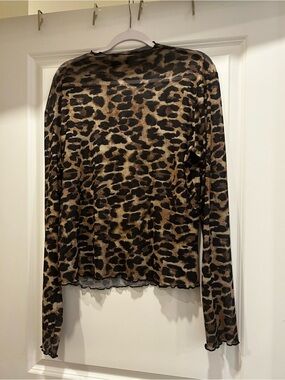 Dressed in LALA Leopard Print Long Sleeve Top - Brown/Black